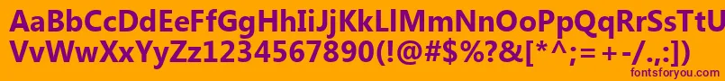 MicrosoftTaiLeBold Font – Purple Fonts on Orange Background