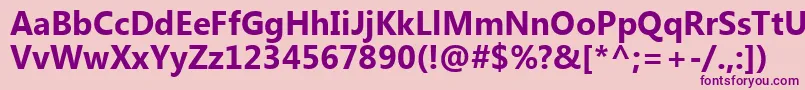 MicrosoftTaiLeBold Font – Purple Fonts on Pink Background