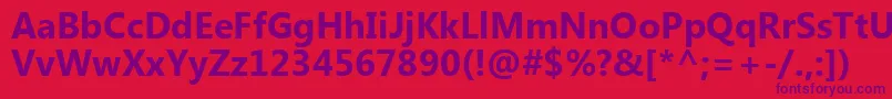 フォントMicrosoftTaiLeBold – 赤い背景に紫のフォント