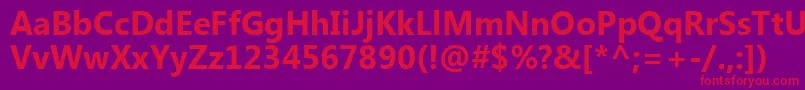 MicrosoftTaiLeBold Font – Red Fonts on Purple Background