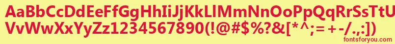 Шрифт MicrosoftTaiLeBold – красные шрифты на жёлтом фоне
