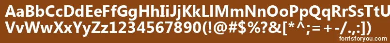 MicrosoftTaiLeBold-fontti – valkoiset fontit ruskealla taustalla