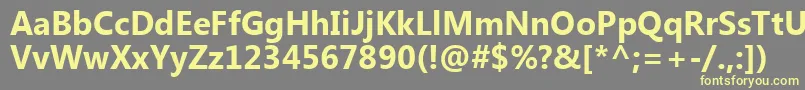 MicrosoftTaiLeBold-Schriftart – Gelbe Schriften auf grauem Hintergrund