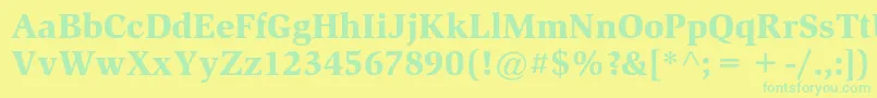 SlimbachstdBlack Font – Green Fonts on Yellow Background