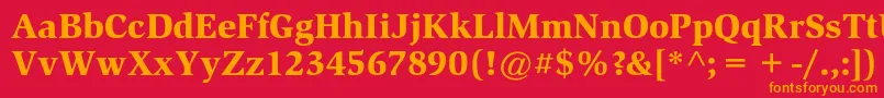 SlimbachstdBlack Font – Orange Fonts on Red Background