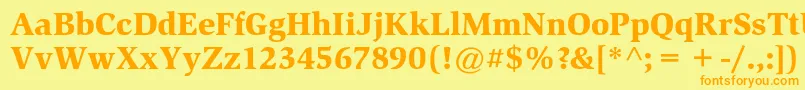 SlimbachstdBlack Font – Orange Fonts on Yellow Background