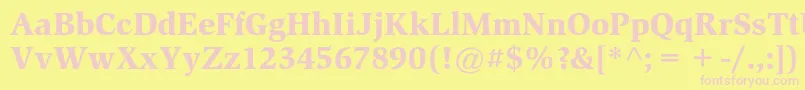 SlimbachstdBlack Font – Pink Fonts on Yellow Background