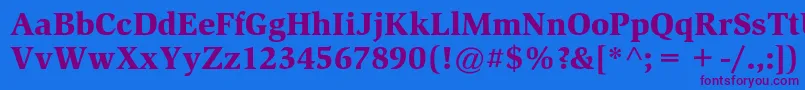 SlimbachstdBlack Font – Purple Fonts on Blue Background