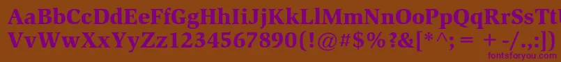 SlimbachstdBlack Font – Purple Fonts on Brown Background