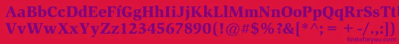 SlimbachstdBlack Font – Purple Fonts on Red Background