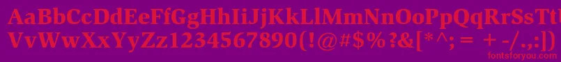 SlimbachstdBlack Font – Red Fonts on Purple Background