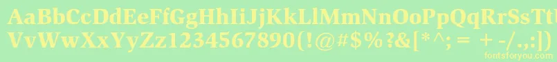SlimbachstdBlack Font – Yellow Fonts on Green Background