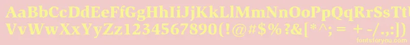 SlimbachstdBlack Font – Yellow Fonts on Pink Background