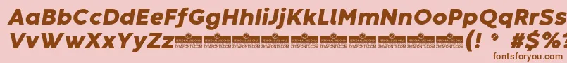 CodecWarmHeavyItalicTrial Font – Brown Fonts on Pink Background