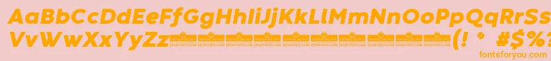 CodecWarmHeavyItalicTrial Font – Orange Fonts on Pink Background