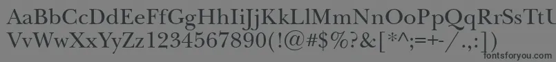 フォントNwb55C – 黒い文字の灰色の背景
