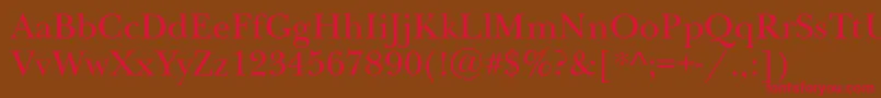 Nwb55C Font – Red Fonts on Brown Background