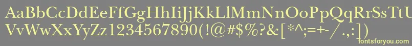 Nwb55C Font – Yellow Fonts on Gray Background