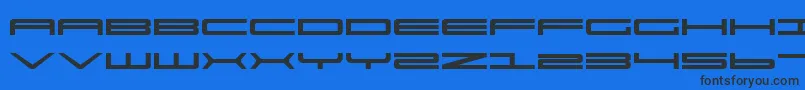 Ultra911 Font – Black Fonts on Blue Background