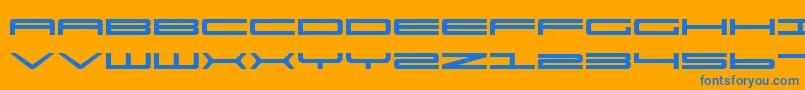 Ultra911 Font – Blue Fonts on Orange Background