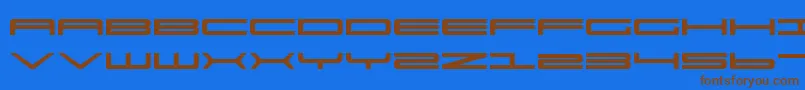 Ultra911 Font – Brown Fonts on Blue Background