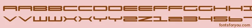 Ultra911 Font – Brown Fonts on Pink Background