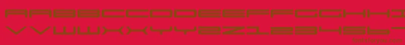 Ultra911-Schriftart – Braune Schriften auf rotem Hintergrund