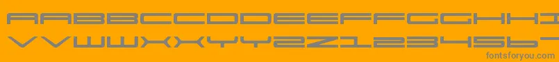 フォントUltra911 – オレンジの背景に灰色の文字