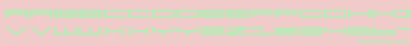 Ultra911 Font – Green Fonts on Pink Background