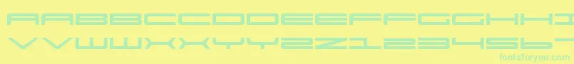 Ultra911 Font – Green Fonts on Yellow Background