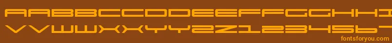 Ultra911 Font – Orange Fonts on Brown Background