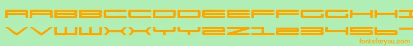 Ultra911 Font – Orange Fonts on Green Background