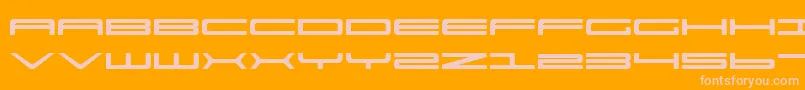 Ultra911 Font – Pink Fonts on Orange Background