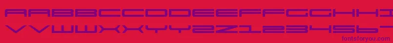 Ultra911-Schriftart – Violette Schriften auf rotem Hintergrund