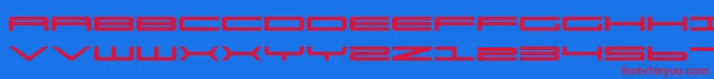 Ultra911 Font – Red Fonts on Blue Background