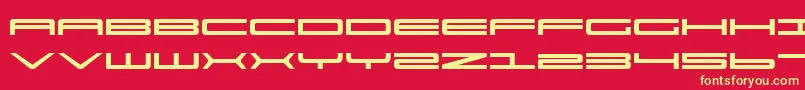 Ultra911 Font – Yellow Fonts on Red Background