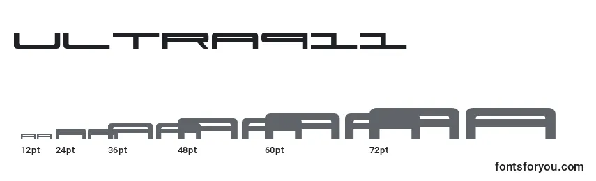 Ultra911 Font Sizes