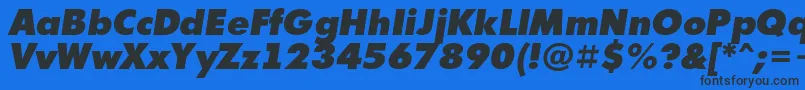Шрифт AFuturicaextrablackItalic – чёрные шрифты на синем фоне