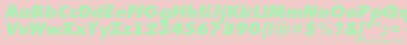 AFuturicaextrablackItalic Font – Green Fonts on Pink Background