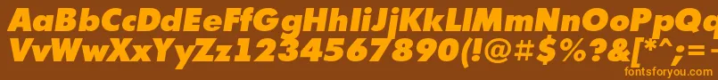 AFuturicaextrablackItalic Font – Orange Fonts on Brown Background