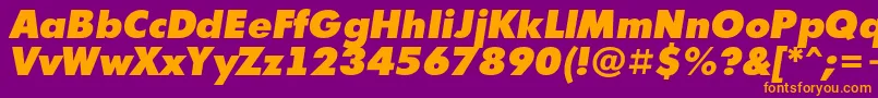 AFuturicaextrablackItalic Font – Orange Fonts on Purple Background