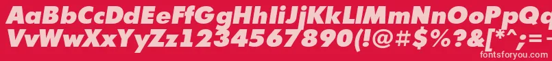 フォントAFuturicaextrablackItalic – 赤い背景にピンクのフォント