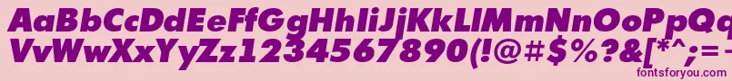 AFuturicaextrablackItalic Font – Purple Fonts on Pink Background