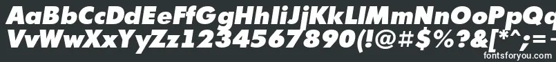 フォントAFuturicaextrablackItalic – 黒い背景に白い文字