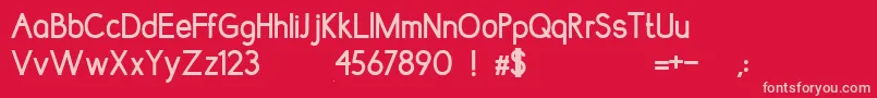 LumniaSemiBold Font – Pink Fonts on Red Background