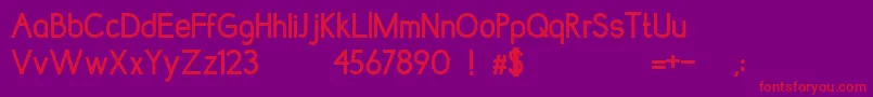 LumniaSemiBold Font – Red Fonts on Purple Background