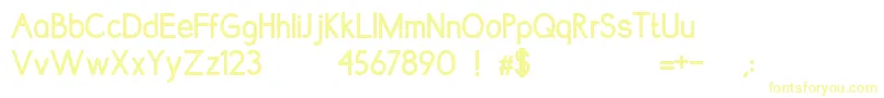 LumniaSemiBold Font – Yellow Fonts on White Background