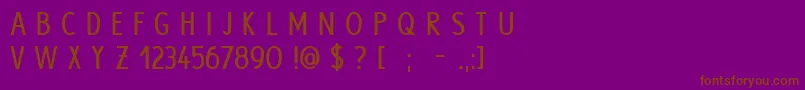 HypeBold-Schriftart – Braune Schriften auf violettem Hintergrund