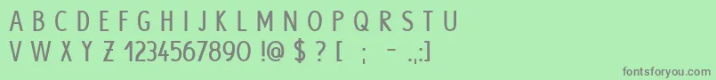 フォントHypeBold – 緑の背景に灰色の文字