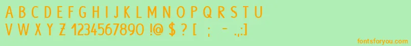 HypeBold Font – Orange Fonts on Green Background